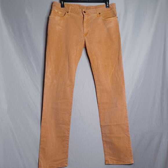 Robin's Jean Pants Mens 36 Apricot Velvet Slim Straight Casual HipHop Streetwear